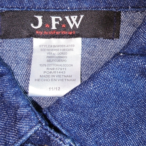 Vintage Denim Dress Size 11/12 Button Front 90's Retro Short Sleeves Sash - Picture 4 of 4